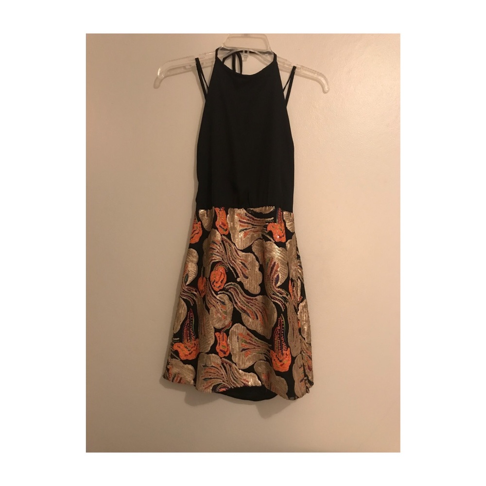 Funky Soul strappy halter sequined skirt dress!